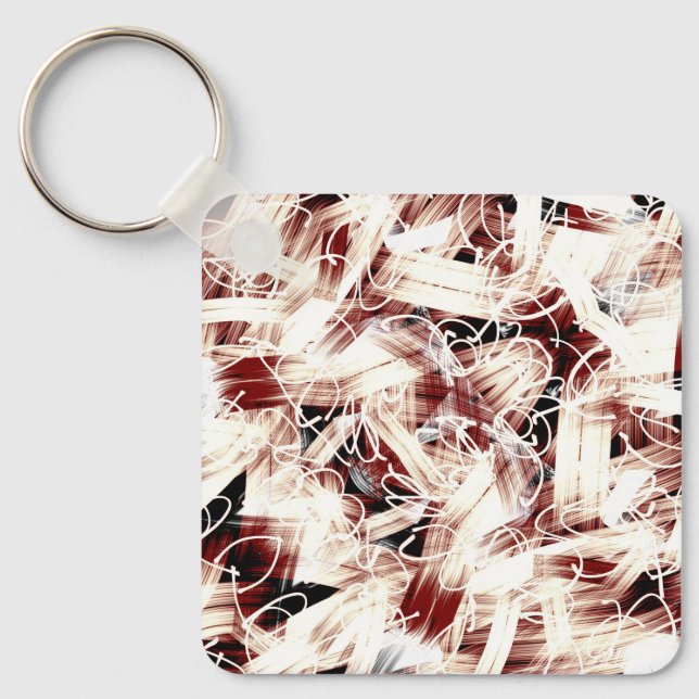 Brown abstract key ring (Front)