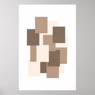 brown abstract minimalist/ instant download/shapes poster