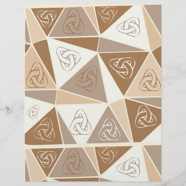 Brown abstract scrapbook paper (Front)