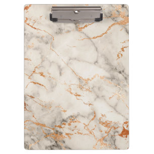 Brown Accents and White Abstract Pattern Clipboard