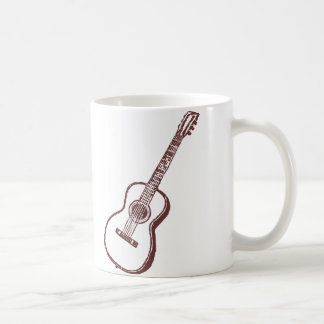 Brown Acoustic Classical Guitar Coffee Mug
