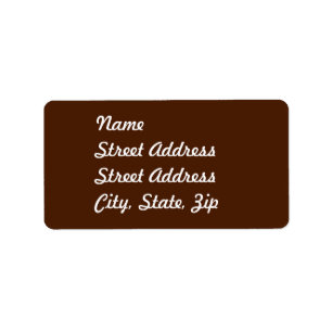 Brown Address Sticker