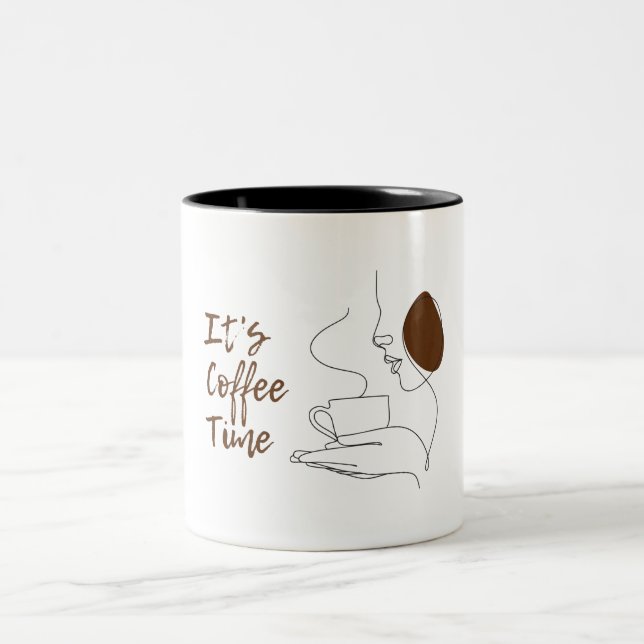 Brown Aesthetic Coffee Time Mug (Center)