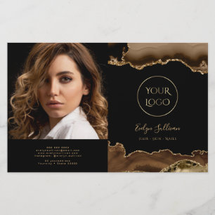 Brown agate bifold brochure