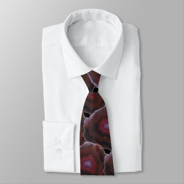 Brown Agate Tie (Tied)