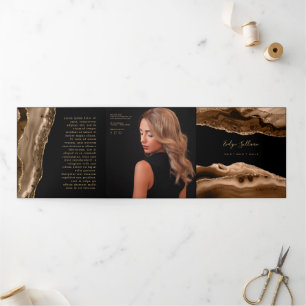 Brown Agate Trifold Brochure