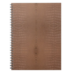Brown Alligator Print Notebook