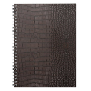 Brown Alligator Texture Print Notebook