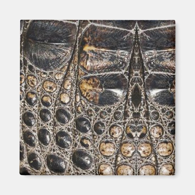 Brown American Alligator Skin Texture Magnet (Front)
