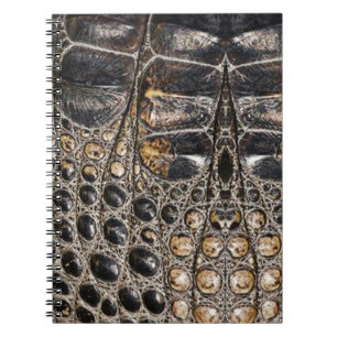 Brown American Alligator Skin Texture Notebook