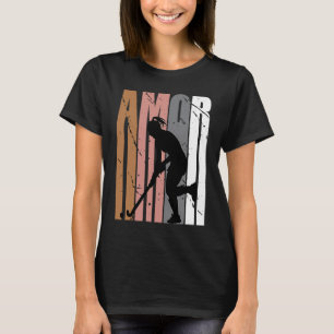 Brown Amor Hockey Motivational Girls Teen Teenager T-Shirt
