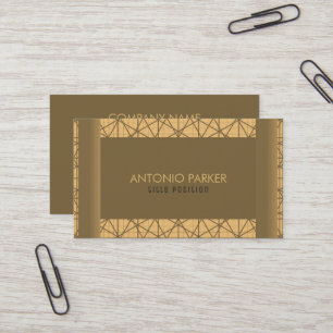 Brown And Beige Geometric Shapes Business Card