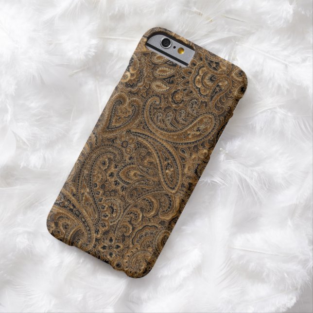 Brown And Beige Ornate Floral Paisley Pattern Case-Mate iPhone Case (In Situ)