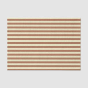 Brown and Beige Stripes Tissue Paper