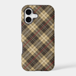 Brown and beige tartan plaid pattern