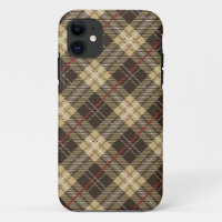 Brown and beige tartan plaid pattern