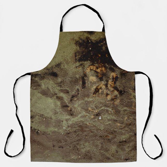 Brown and black abstract painting apron (Front)