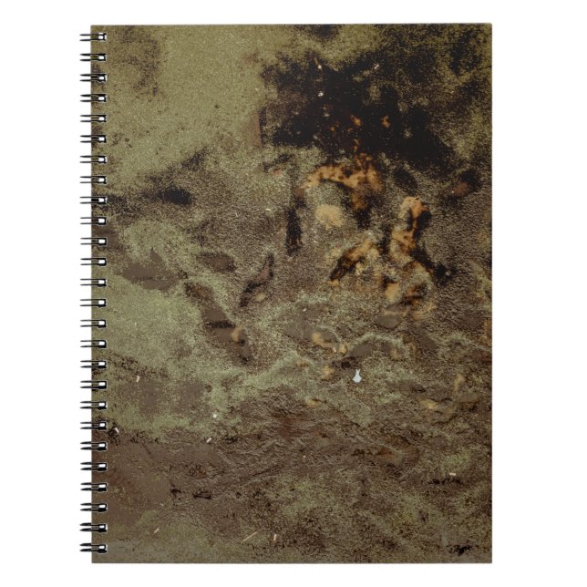 Brown and black abstract painting notebook (Front)