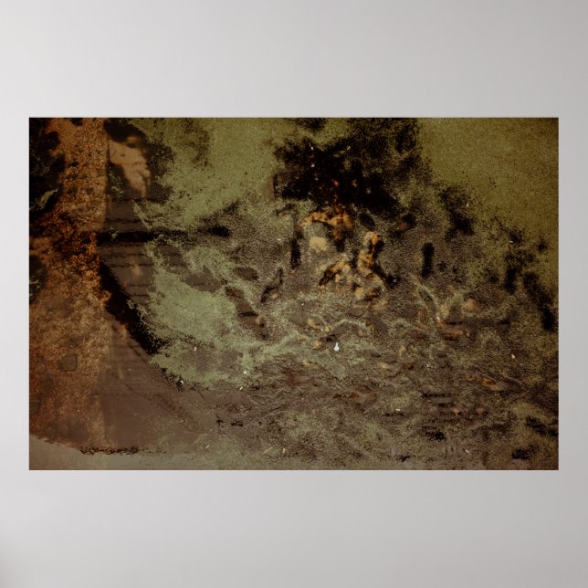 Brown and black abstract painting poster (Front)