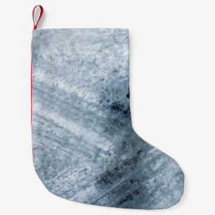 Brown and black abstract painting small christmas stocking