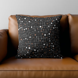 Brown and Black Abstract Pattern Cushion