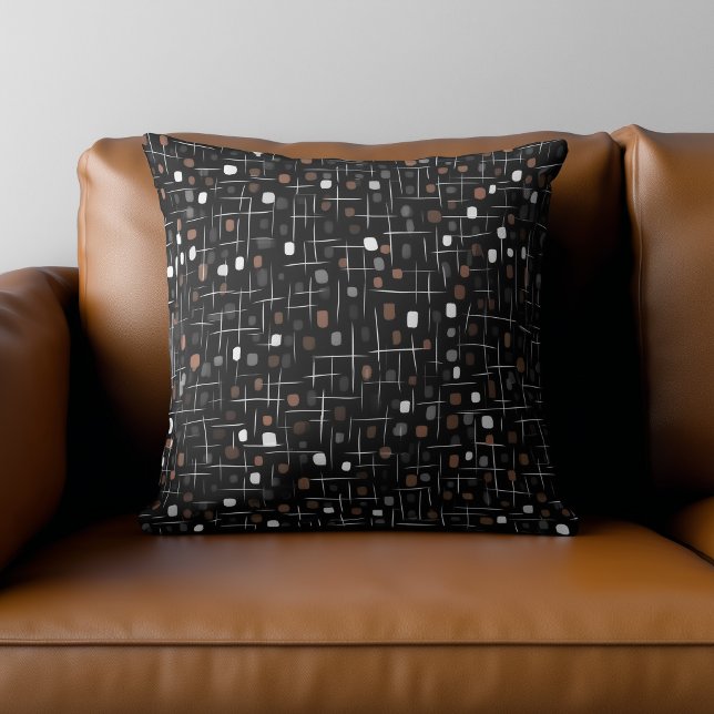 Brown and Black Abstract Pattern Cushion (Creator Uploaded)