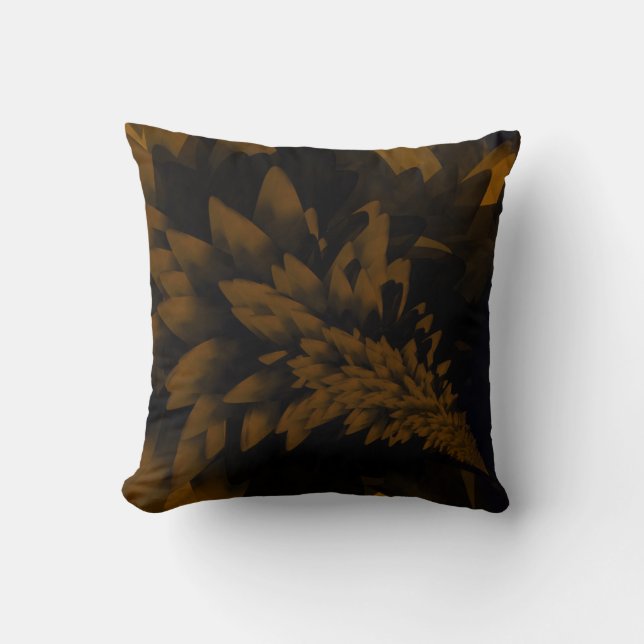 Brown and Black Bloom Cushion (Front)