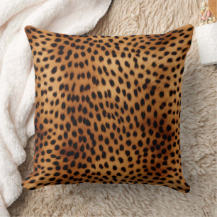 Brown and Black Cheetah Animal print Cushion