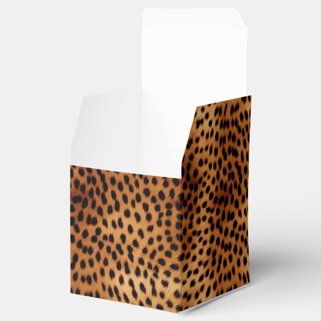 Brown and Black Cheetah Animal print Favour Box (Opened)