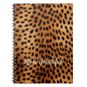 Brown and Black Cheetah Animal print Notebook