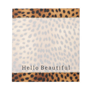 Brown and Black Cheetah Animal print Notepad