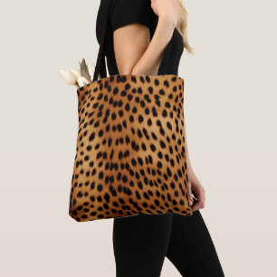 Brown and Black Cheetah Animal print Tote Bag