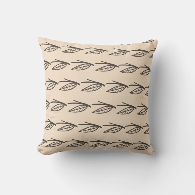 Brown and Black Contemporary Design  Cushion (Front)