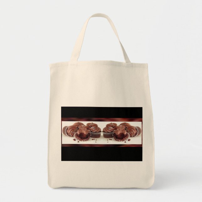 Brown and Black Cupcake Business Card Matching Bag (Front)