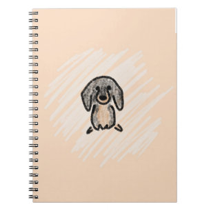 brown and black dachshund notebook