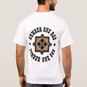 Brown and Black Geometric Pattern T-Shirt
