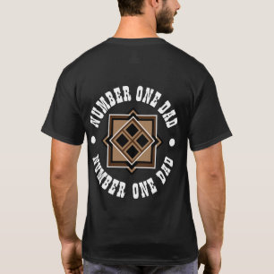 Brown and Black Geometric Pattern T-Shirt