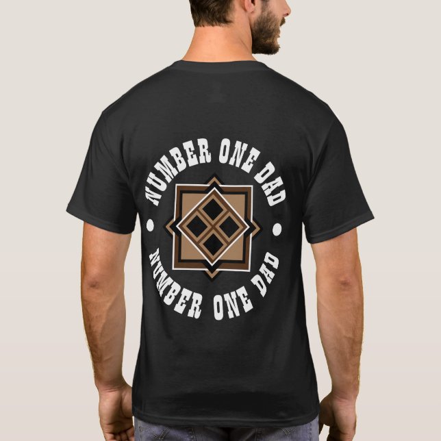 Brown and Black Geometric Pattern T-Shirt (Back)