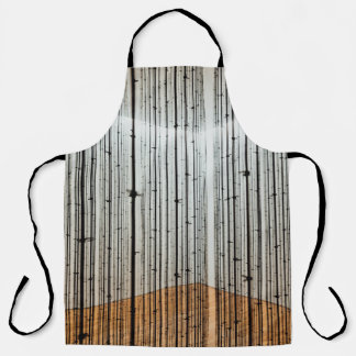 Brown and black illustration apron
