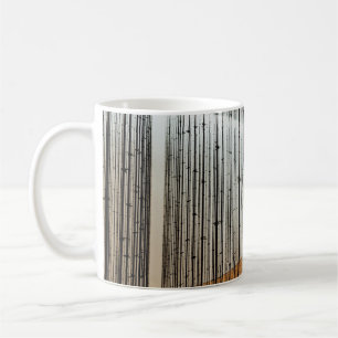 Brown and black illustration coffee mug