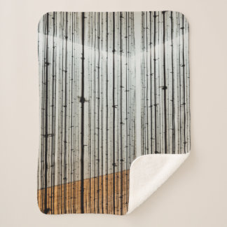 Brown and black illustration sherpa blanket