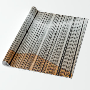 Brown and black illustration wrapping paper