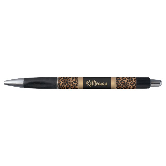 Brown and Black Leopard Pattern - Diy Text (Front)