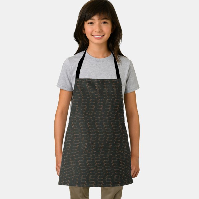 Brown and black minimalist boho arrow pattern apron (Insitu)