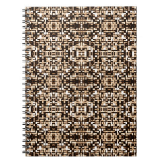 Brown and Black Mosaic Geometric Notebook