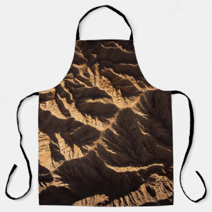 Brown and black sand in the morning apron