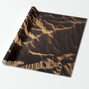 Brown and black sand in the morning wrapping paper