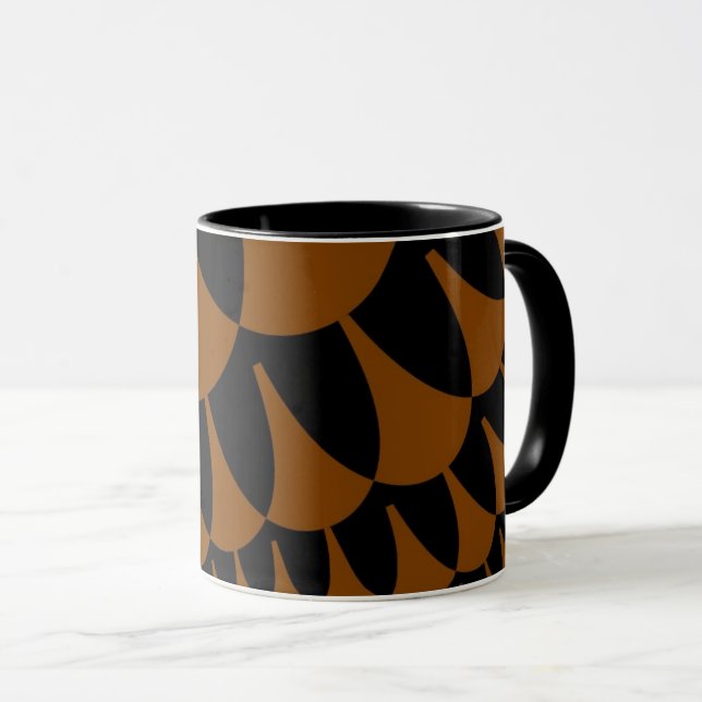 Brown and Black Scales Mug (Front Right)
