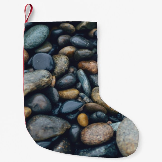 BROWN AND BLACK STONES SMALL CHRISTMAS STOCKING (Front)