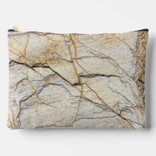 Brown and Black Textured Mable Stone  Accessory Pouch